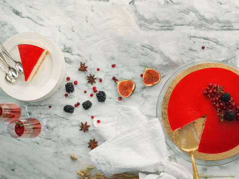 Glöet sparkling glögg och cheesecake