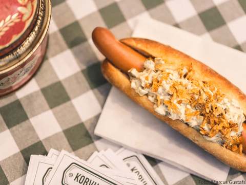 Korv med bröd på Korvfestivalen i Stockholm