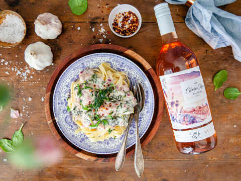 Laxpasta med rosé från Chill Out.