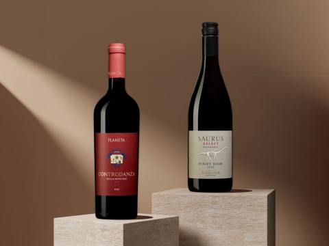Planeta Controdanza och Saurus Select Pinot Noir.