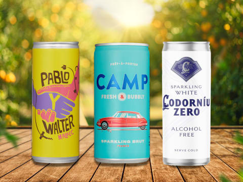 Vin på burk - CAMP Sparkling, Pablo y Walter och Codorniu Zero.
