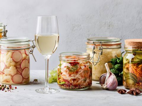 vin till fermenterad mat.