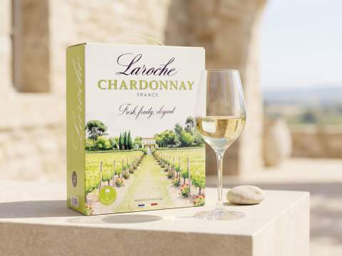 Vitt vin på box, L Chardonnay.