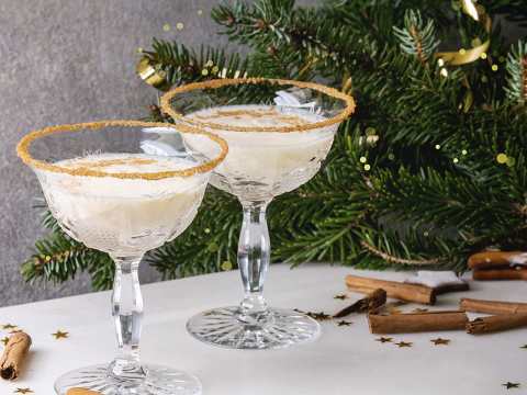Två glas äggtoddy