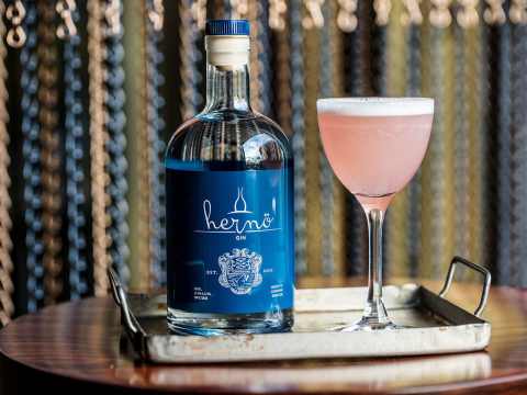 Clover Club cocktail på Hernö Gin