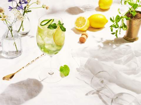 Drinken Fläderförfriskaren med Explorer Gin