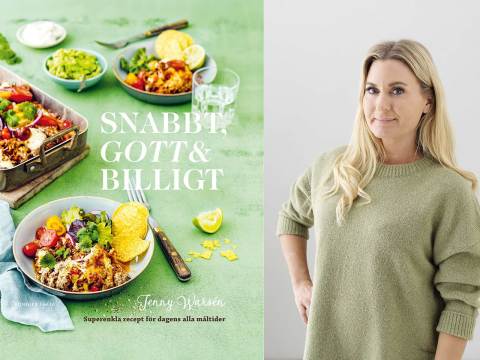 Jenny Warsén med boken Snabbt, gott och billigt