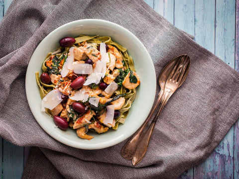 Pasta med kyckling