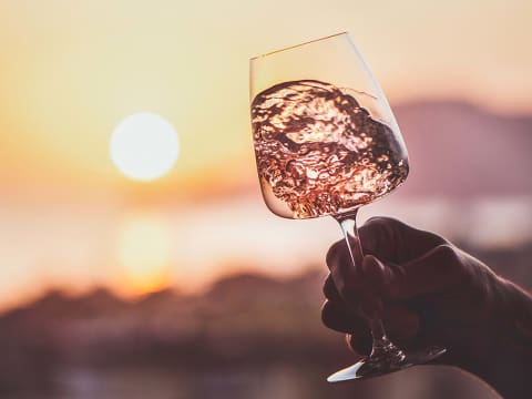Ett glas rosé