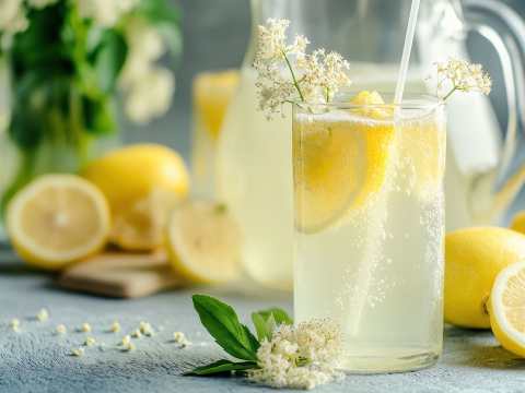 Bål med fläder, vodka och citron