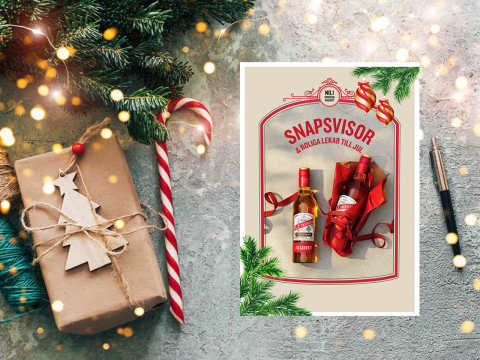 Sånghäfte med snapsvisor och lekar till jul