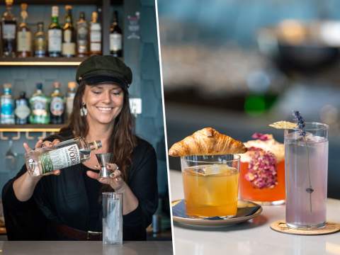 Bella Porcile gör klimatsmarta drinkar på Downtown Camper.