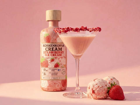 Strawberry Ice Cream Martini.