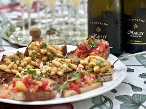 Bruschettat ja samppanjaa