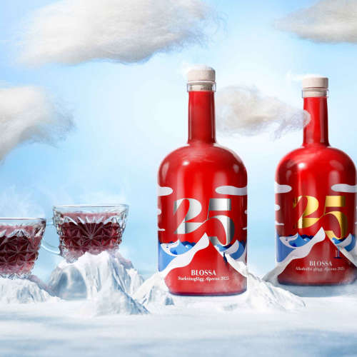 Blossa 25 15% samt alkoholfri.