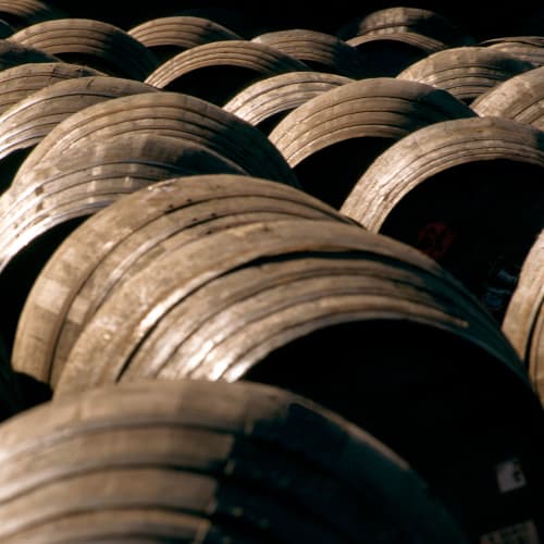 A group of Linie Aquavit sherry casks