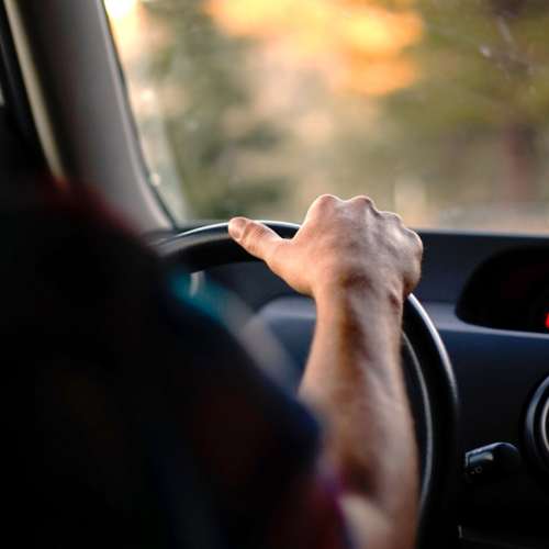 Anora - Person driving car