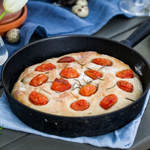 Focaccia i stekpanna