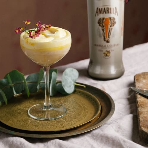 Saffranscocktail med Amarula Vegan