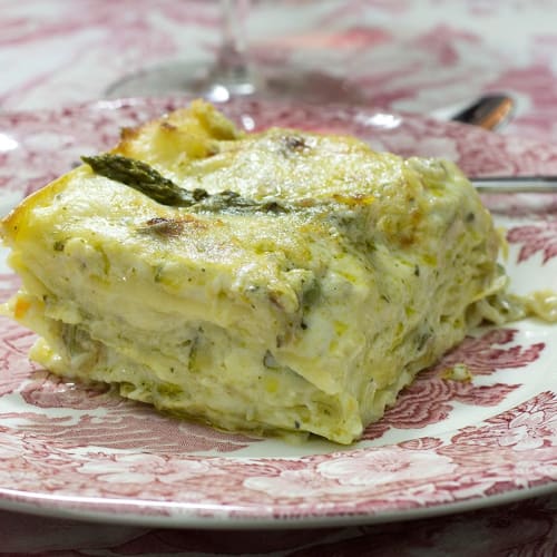 Vegetarisk lasagne bianco med zucchini