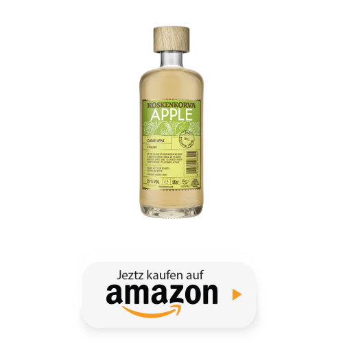 Koskenkorva Apfelflasche und Link zu Amazon.de