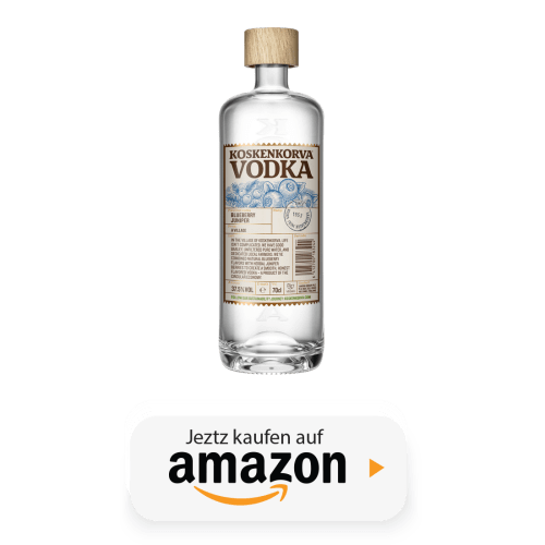 Koskenkorva Vodka Blueberry Wacholder Flasche und Link zu Amazon.de