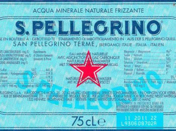 S.Pellegrino etiketti