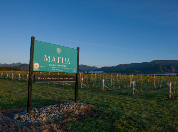 Matua Marlborough viinitilan kyltti