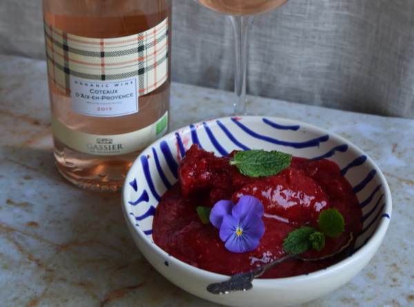 Rosé-vadelmasorbet