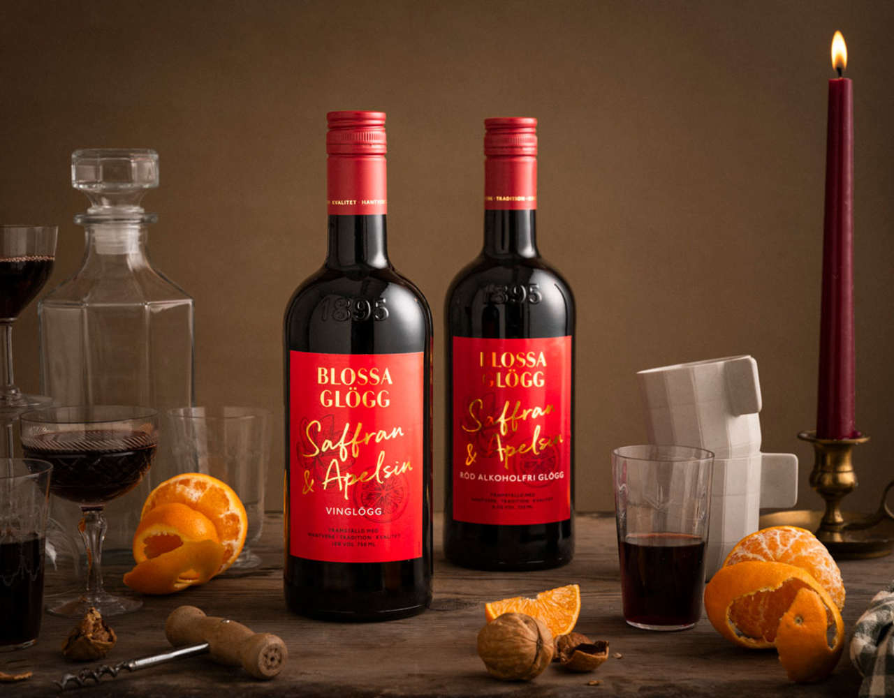 Blossa Saffron & Orange, 15 percent alcohol and non-alcoholic.