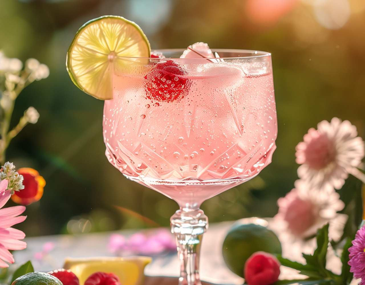 Raspberry Lemonade & Tonic drink