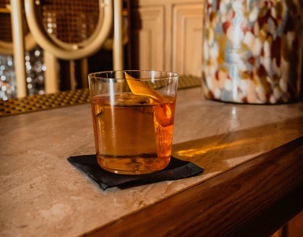 Julig drink med Herrgårds julsnaps som bas