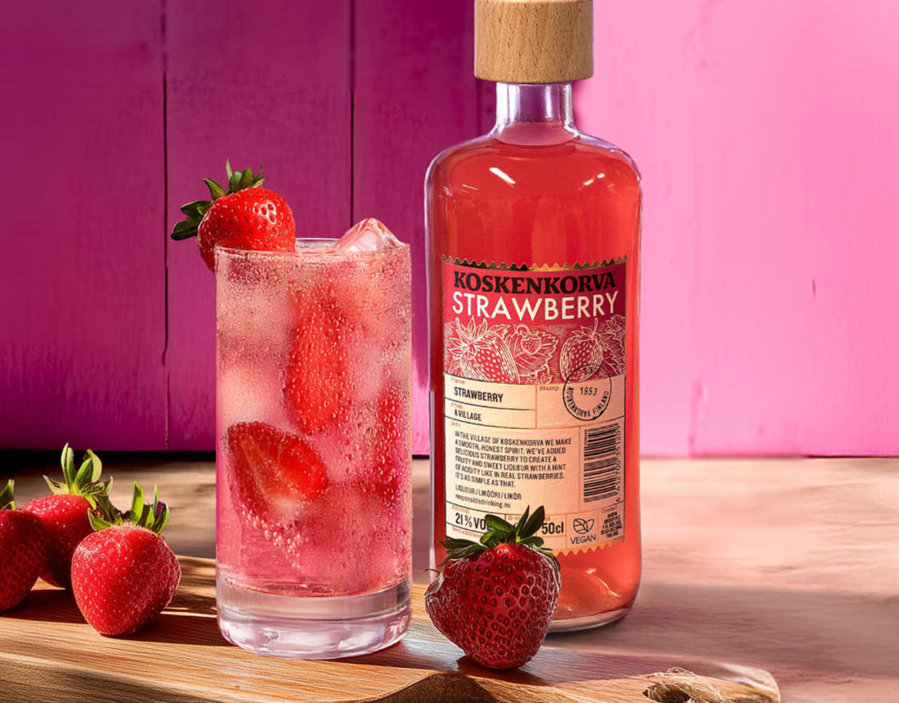 Koskenkorva Jordgubb med drink