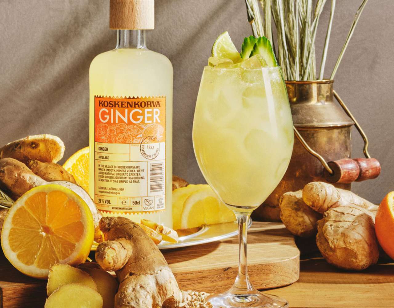 Koskenkorva Ginger - likör med smak av ingefära