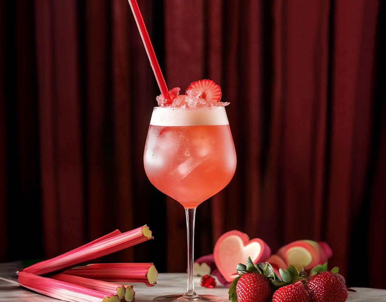 Koskenskorva Rhubarb Romance drink