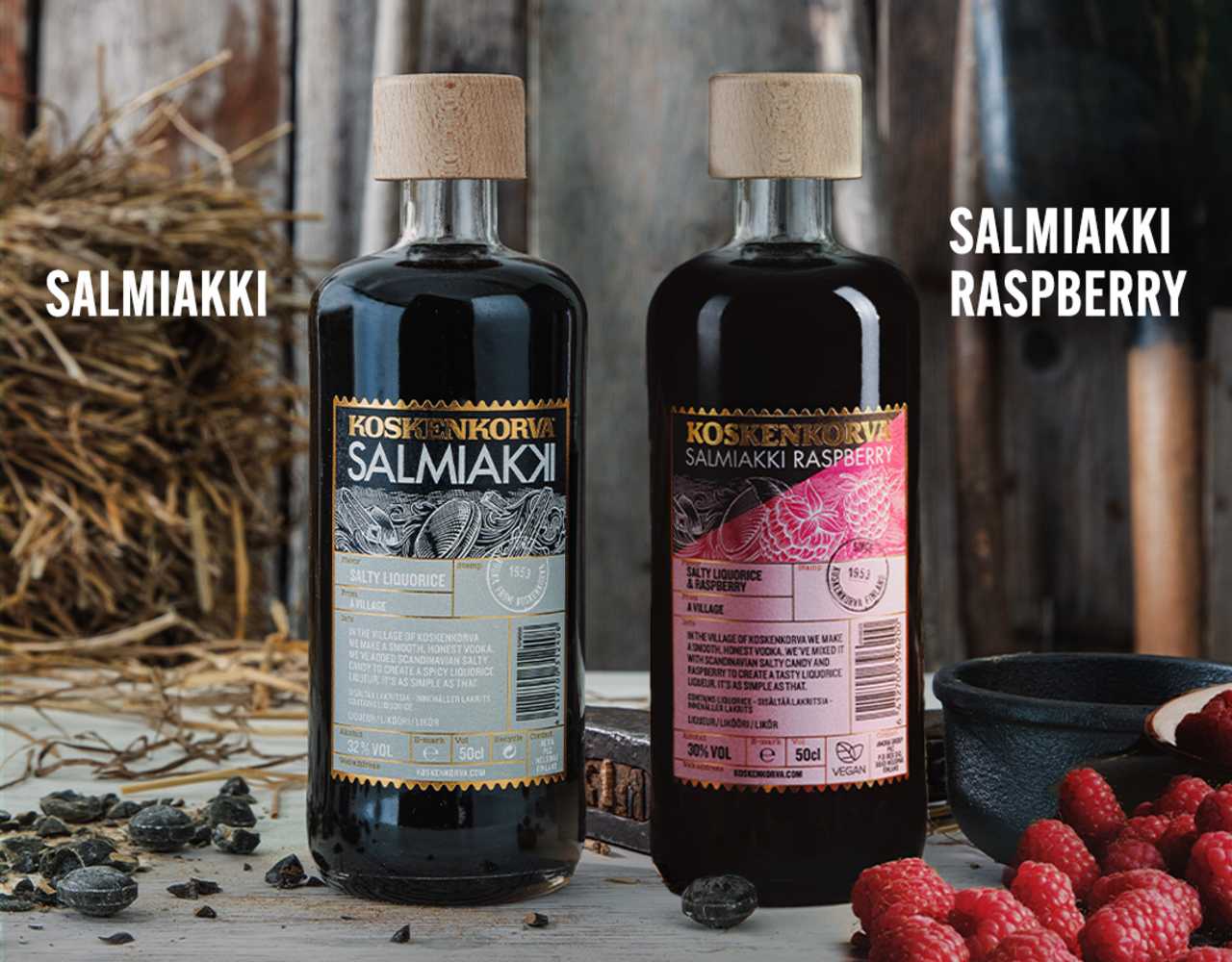 Koskenkorva Salmiakki och Salmiakki-Raspberry