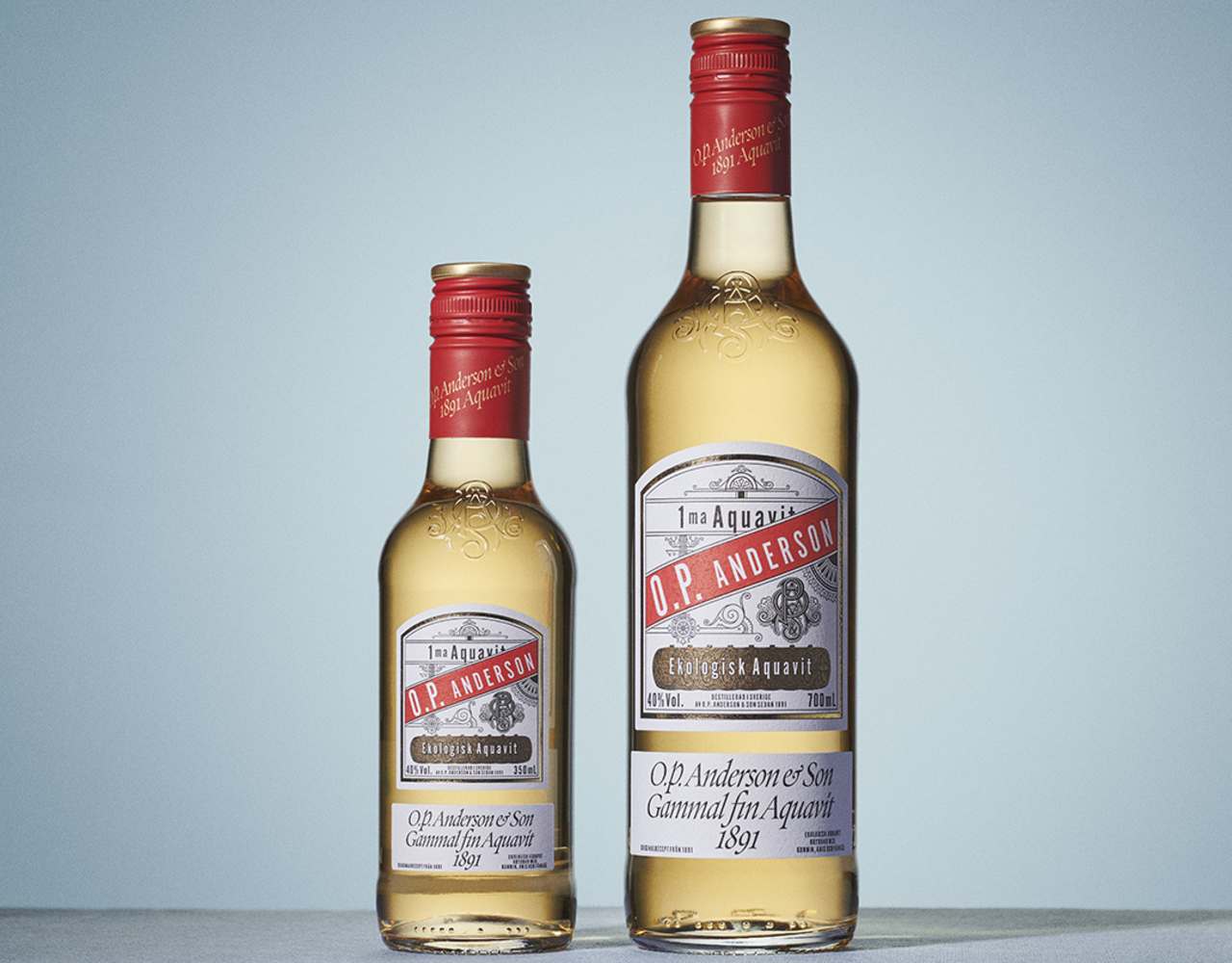 O.P. Anderson stor och liten flaska