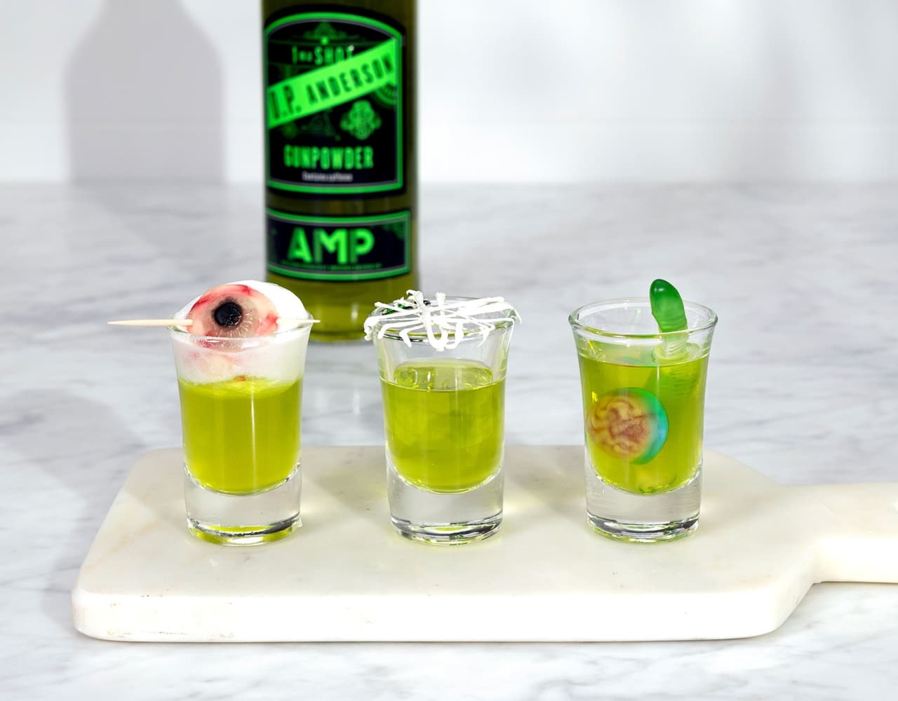 3 glasdekorationer till halloween