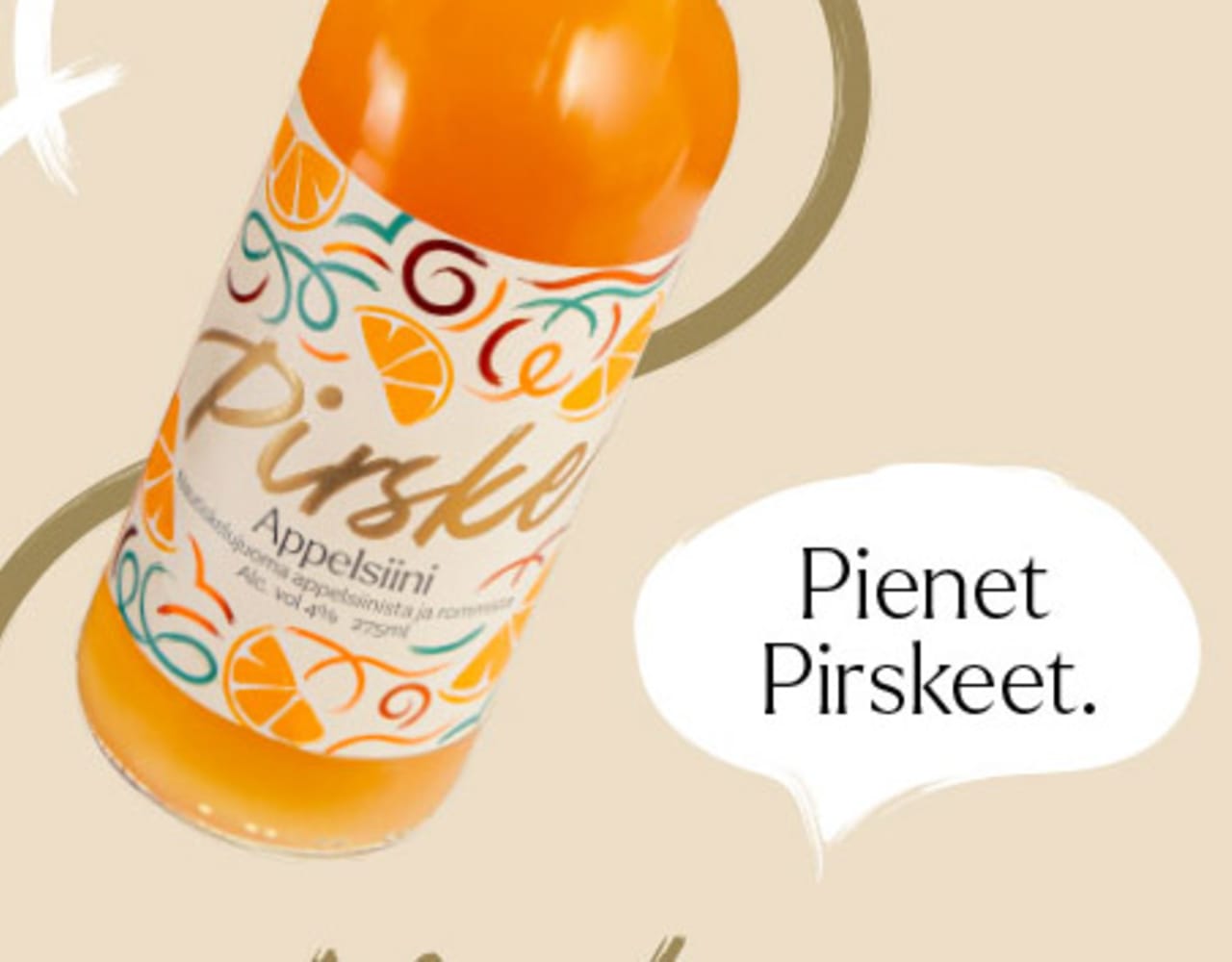 Pirske appelsiini-rommijuoma 4%.