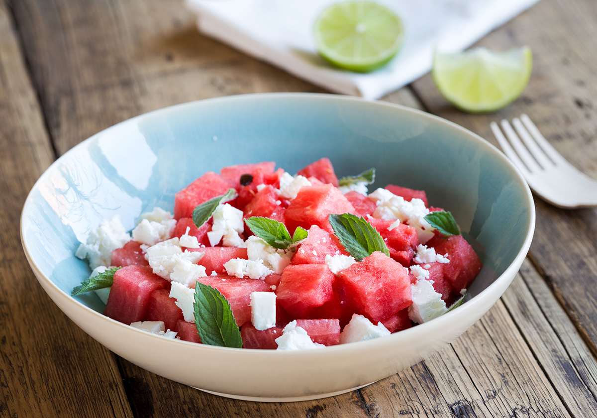 Vattenmelon med fetaost