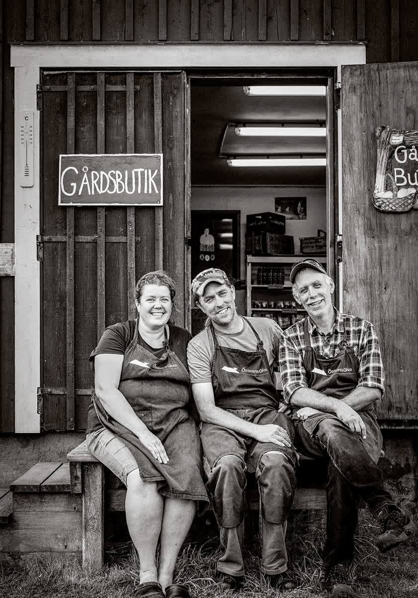 Östanviks gård som drivs av Stina Molander, Per Fjärdhäll och Jon Fjärdhäll på Nämndö