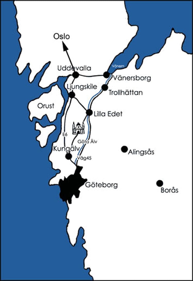 Karta till Thorskogs slott
