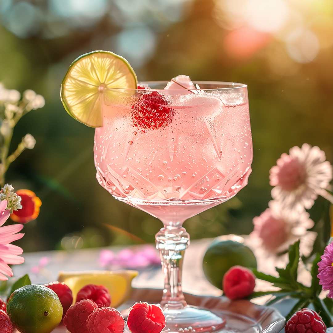 Raspberry Lemonade & Tonic drink
