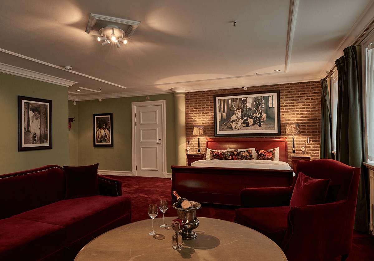 Hotellrum på MJ's i Malmö