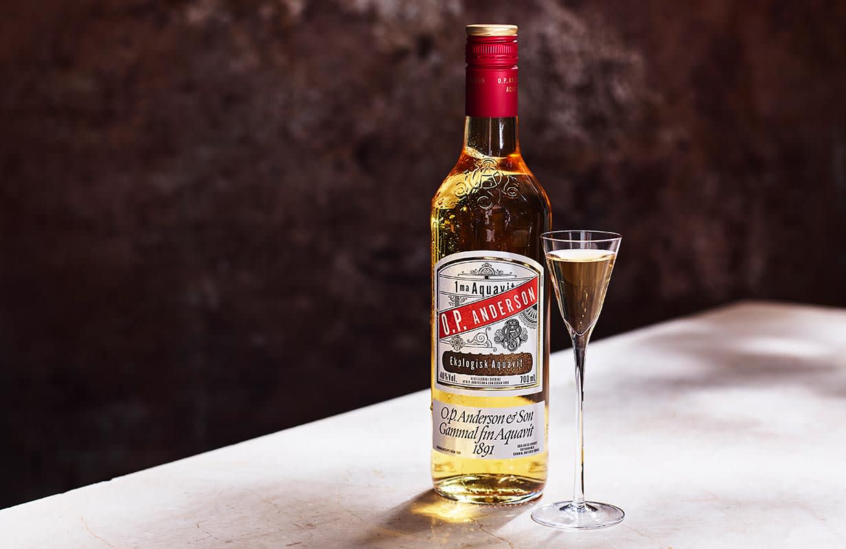 O.P. Anderson Original med snapsglas.