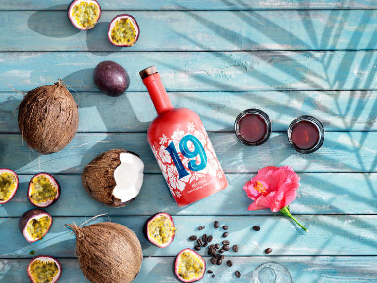 Blossa 19 Glögg Hawaii Kokosnuss Passionsfrucht von oben