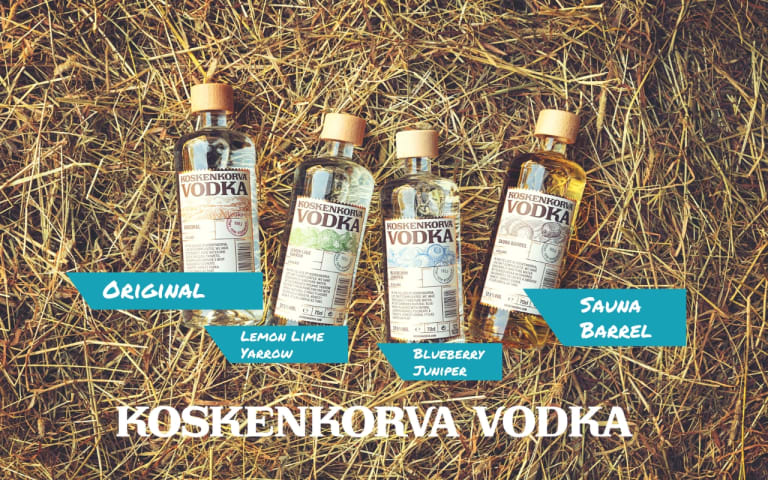 different koskenkorva vodkas