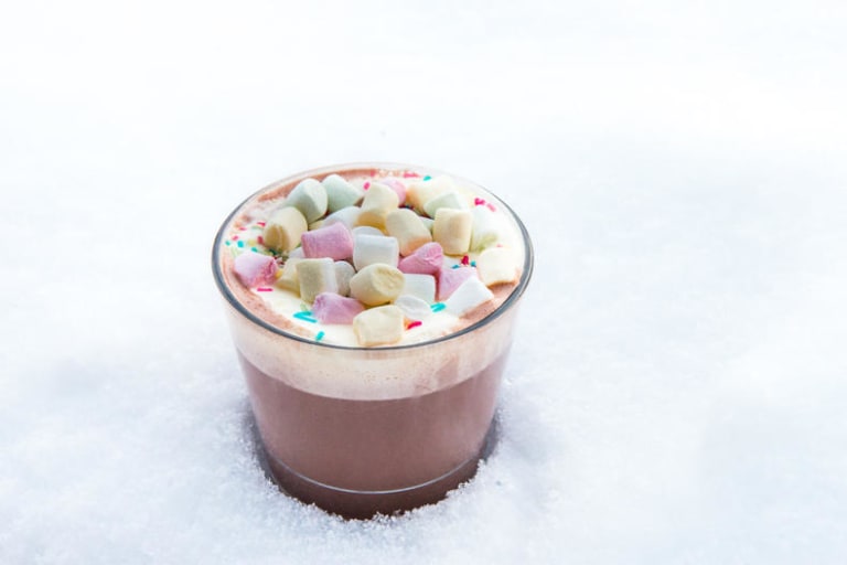 Hot chocolate with marshmallow