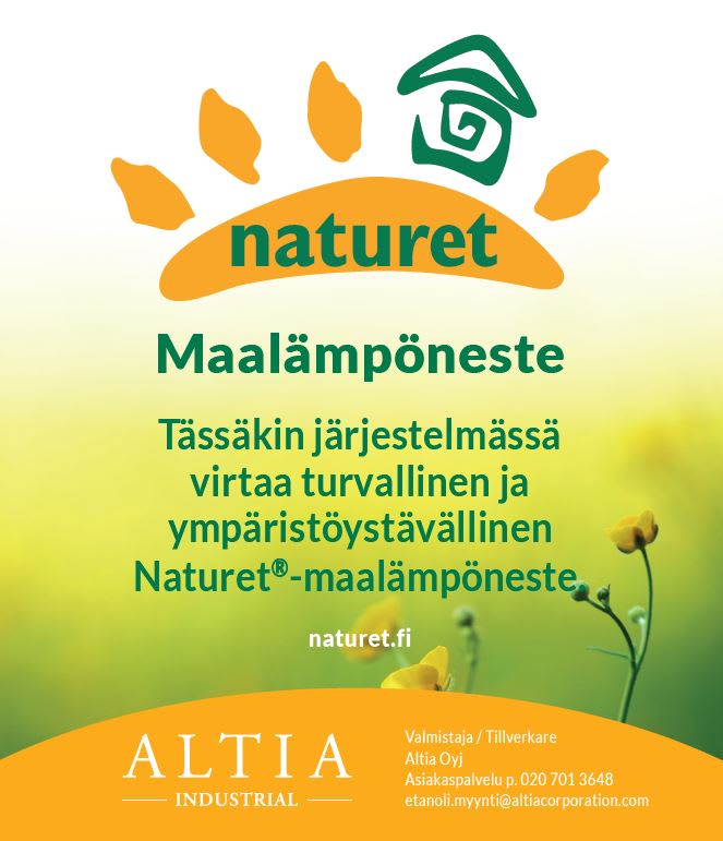 Naturet-maalämpöneste järjestelmätarra