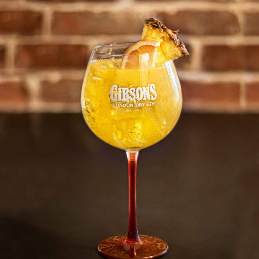 Mahlakas ja troopiline džinnikokteil klassikalise London Dry džinniga